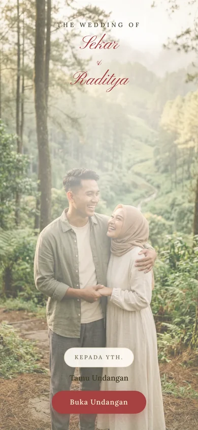 Pratinjau template undangan Arunika